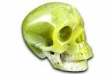 Realistic Green Jade (Nephrite) Skull #382181-1